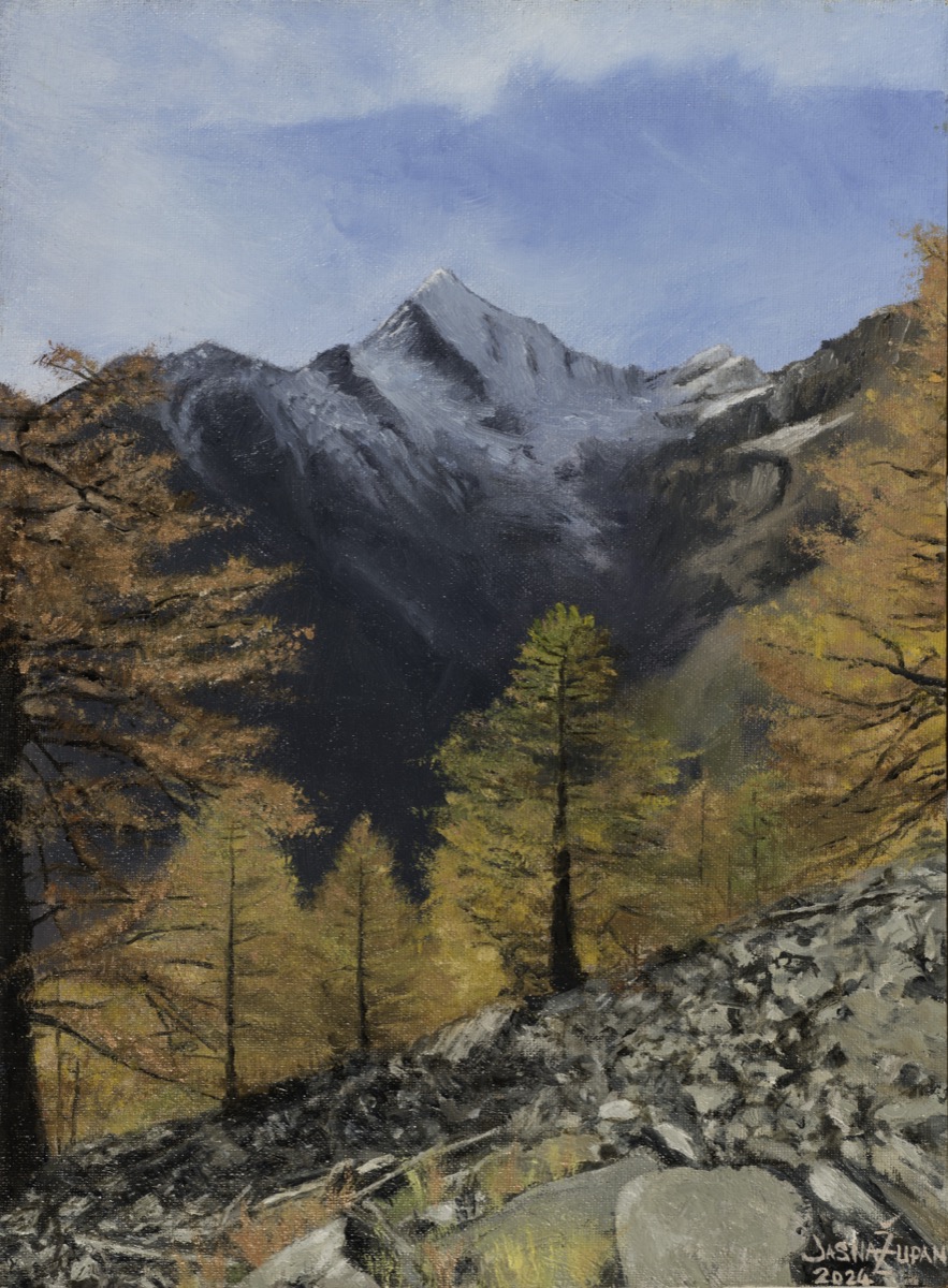 Blick auf Weisshorn in Gold